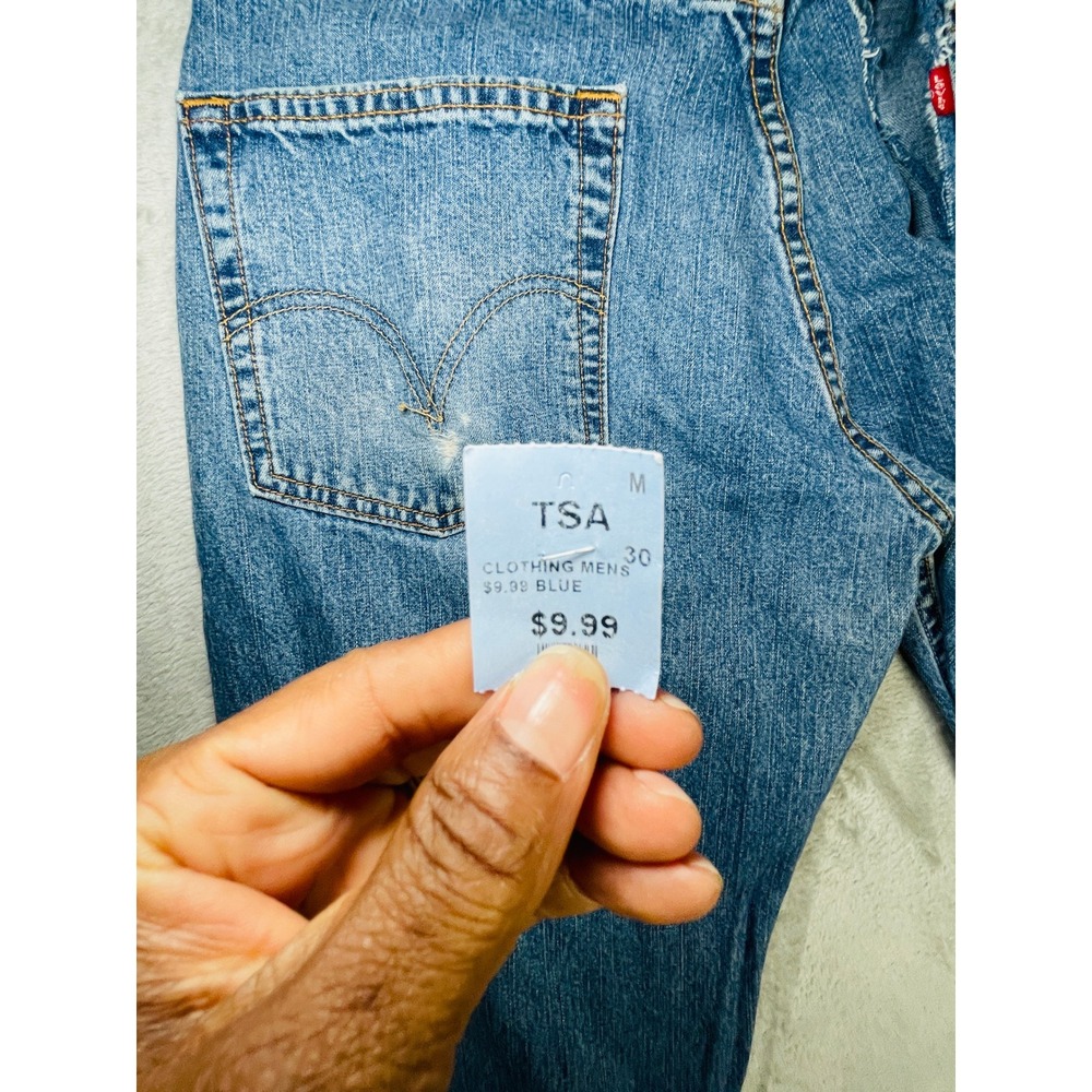 Levi's 569 Loose Straight Jeans Mens 32x30 Medium Wash Blue Y2K Baggy Denim - Picture 12 of 14